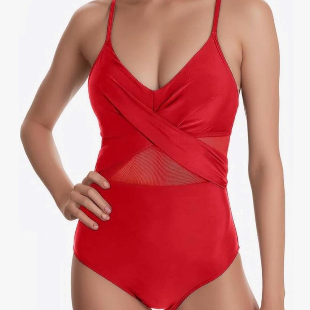 Red One-Piece Swimsuit
